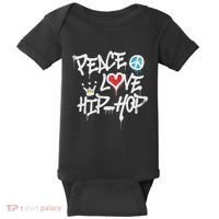 Peace Love Hip Hop Dancing Baby Bodysuit thumb 0