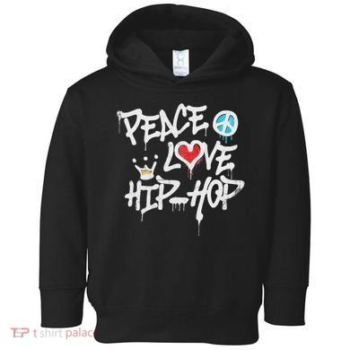 Peace Love Hip Hop Dancing Toddler Hoodie