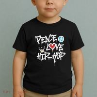 Peace Love Hip Hop Dancing Toddler T-Shirt thumb 2