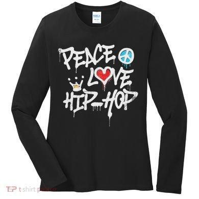 Peace Love Hip Hop Dancing Women's Long Sleeve Shirt