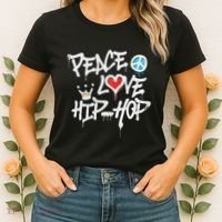 Peace Love Hip Hop Dancing Women's T-Shirt thumb 2