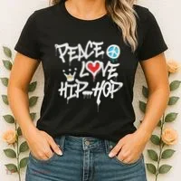 Peace Love Hip Hop Dancing Women's T-Shirt thumb 2