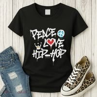 Peace Love Hip Hop Dancing Women's T-Shirt thumb 3