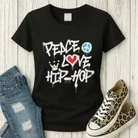 Peace Love Hip Hop Dancing Women's T-Shirt thumb 3