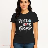 Peace Love Hip Hop Dancing Women's T-Shirt thumb 4