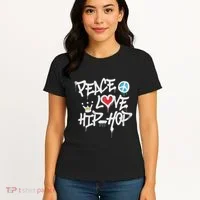 Peace Love Hip Hop Dancing Women's T-Shirt thumb 4