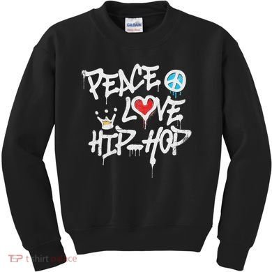 Peace Love Hip Hop Dancing Kids Sweatshirt