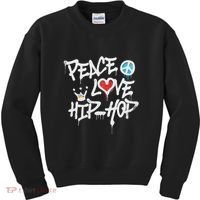 Peace Love Hip Hop Dancing Kids Sweatshirt thumb 0