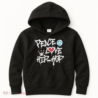 Peace Love Hip Hop Dancing Kids Hoodie