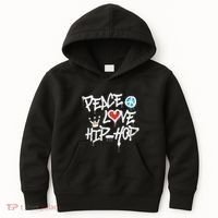 Peace Love Hip Hop Dancing Kids Hoodie thumb 0