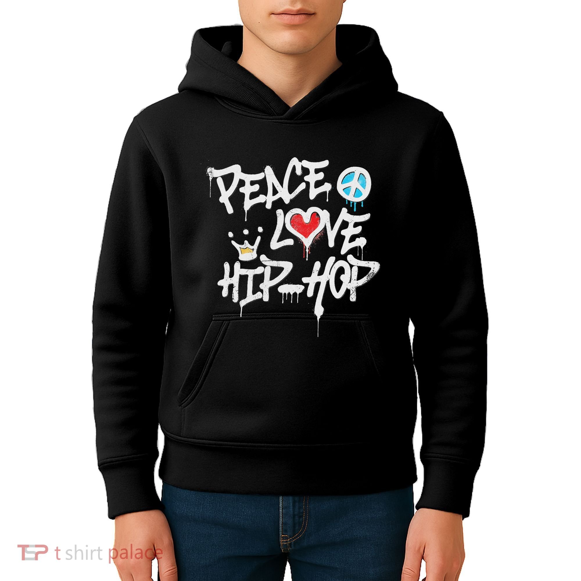 Peace Love Hip Hop Dancing Kids Hoodie