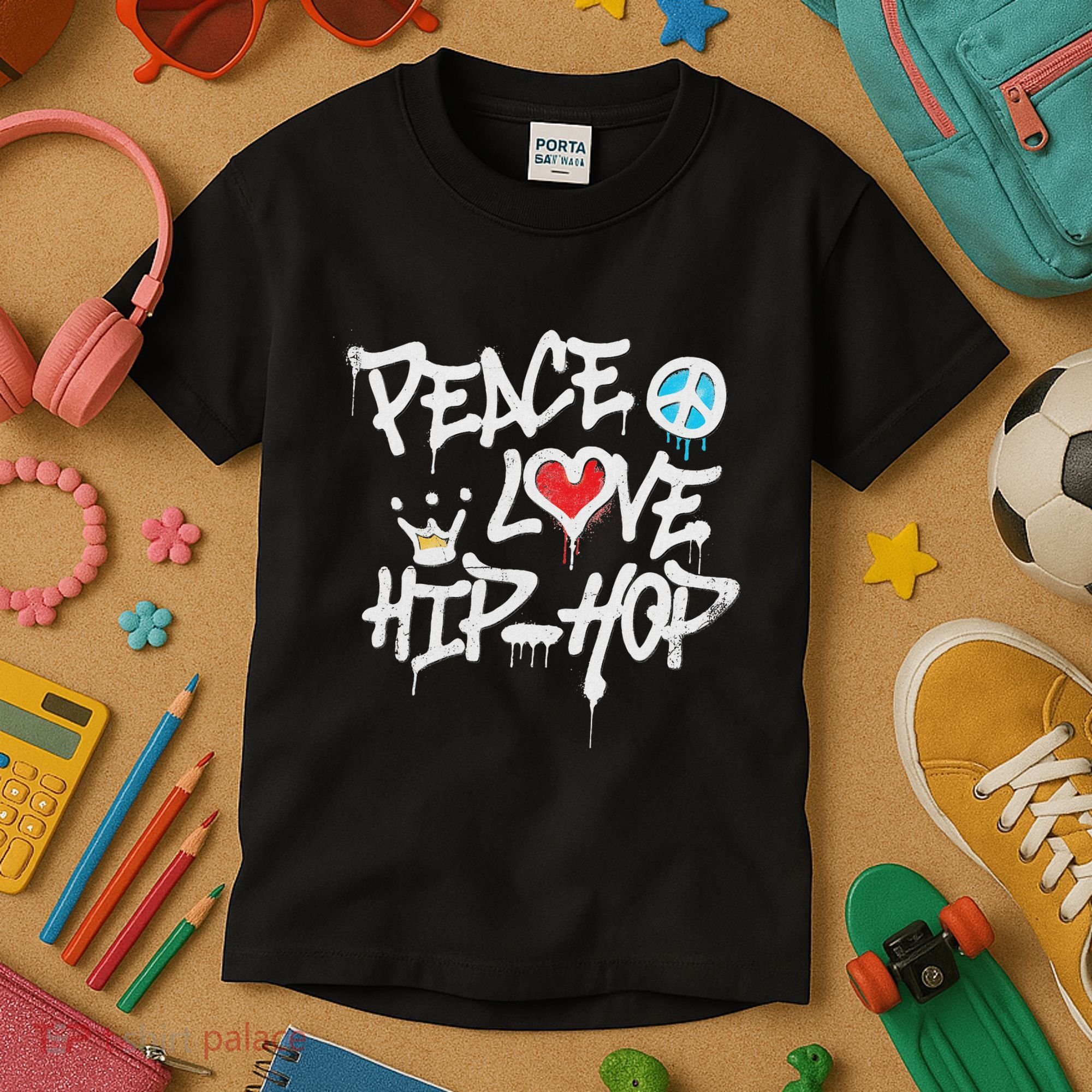 Peace Love Hip Hop Dancing Kids T-Shirt