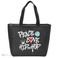 Peace Love Hip Hop Dancing Tote Bag thumb 0