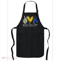 Peace Love Hope Alopecia Awareness Blue Ribbon Apron thumb 0