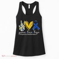 Peace Love Hope Alopecia Awareness Blue Ribbon Women's Tank Top thumb 0