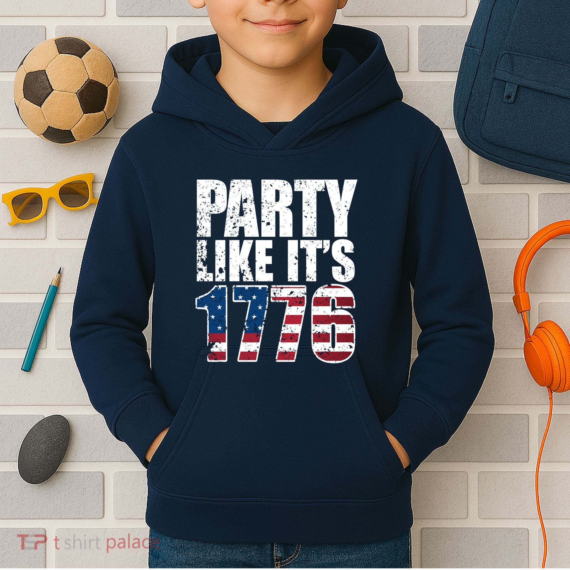 Party Like Its 1776 Kids Hoodie