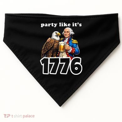 Party Like It's 1776 George Washington Bald Eagle USA-Made Doggie Bandana
