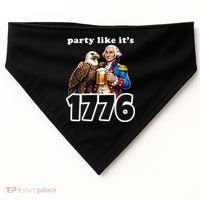 Party Like It's 1776 George Washington Bald Eagle USA-Made Doggie Bandana thumb 0