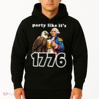 Party Like It's 1776 George Washington Bald Eagle Hoodie thumb 2