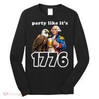 Party Like It's 1776 George Washington Bald Eagle Long Sleeve Shirt thumb 0