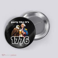 Party Like It's 1776 George Washington Bald Eagle Button thumb 0