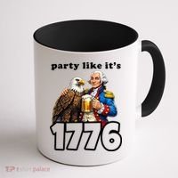 Party Like It's 1776 George Washington Bald Eagle Coffee Mug thumb 1
