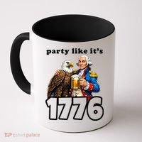 Party Like It's 1776 George Washington Bald Eagle Coffee Mug thumb 0