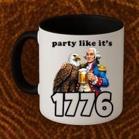 Party Like It's 1776 George Washington Bald Eagle Coffee Mug thumb 2
