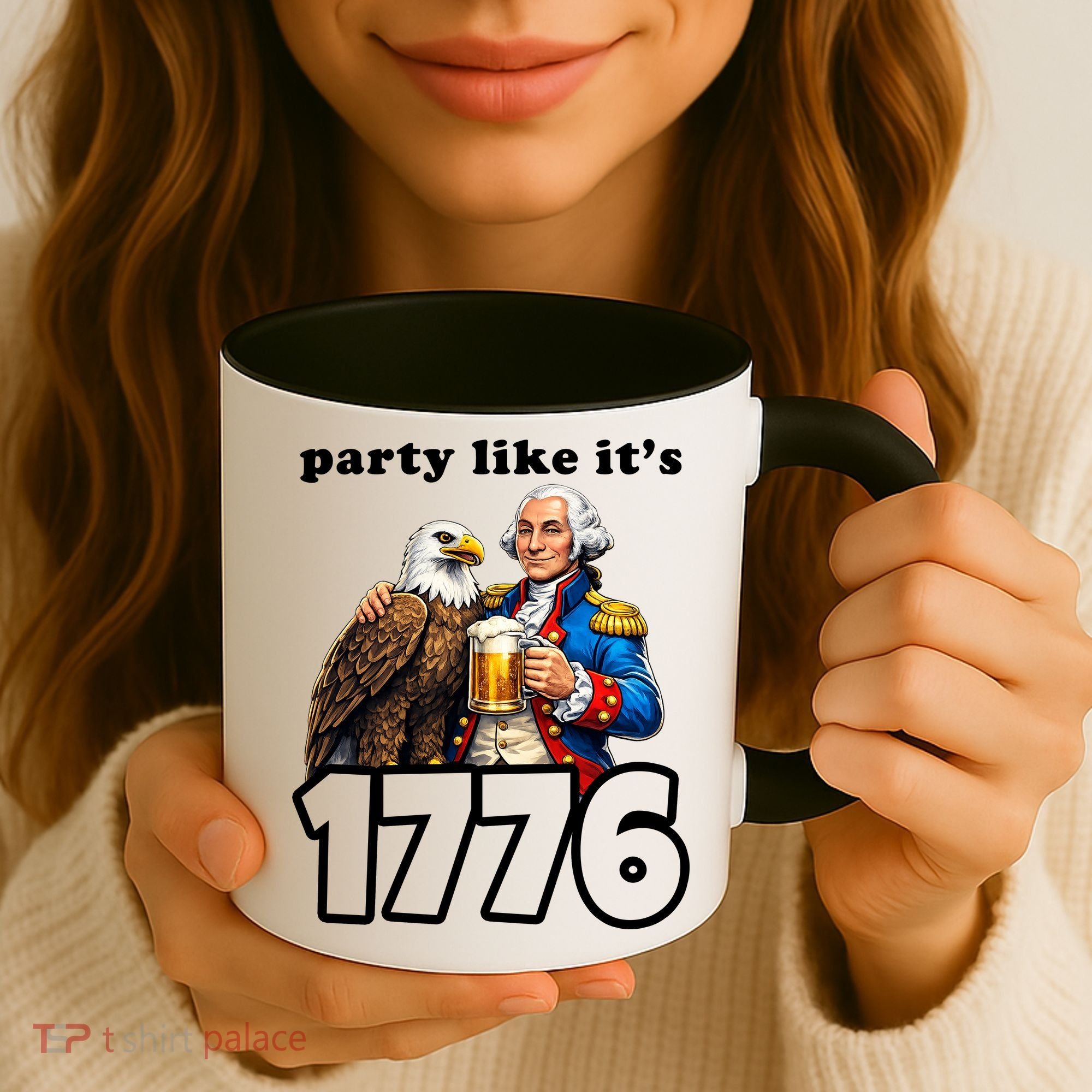 Party Like It's 1776 George Washington Bald Eagle Coffee Mug