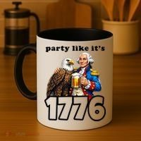 Party Like It's 1776 George Washington Bald Eagle Coffee Mug thumb 4