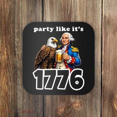 Party Like It's 1776 George Washington Bald Eagle Coaster