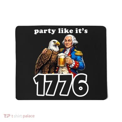Party Like It's 1776 George Washington Bald Eagle Mousepad
