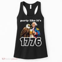 Party Like It's 1776 George Washington Bald Eagle Women's Tank Top thumb 0