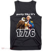 Party Like It's 1776 George Washington Bald Eagle Tank Top thumb 0