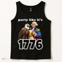 Party Like It's 1776 George Washington Bald Eagle Tank Top thumb 2