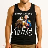 Party Like It's 1776 George Washington Bald Eagle Tank Top thumb 3