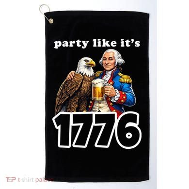 Party Like It's 1776 George Washington Bald Eagle Golf Towel