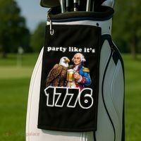 Party Like It's 1776 George Washington Bald Eagle Golf Towel thumb 2