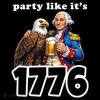 Party Like It's 1776 George Washington Bald Eagle Kids Sweatshirt thumb 2