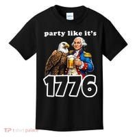 Party Like It's 1776 George Washington Bald Eagle Kids T-Shirt thumb 0