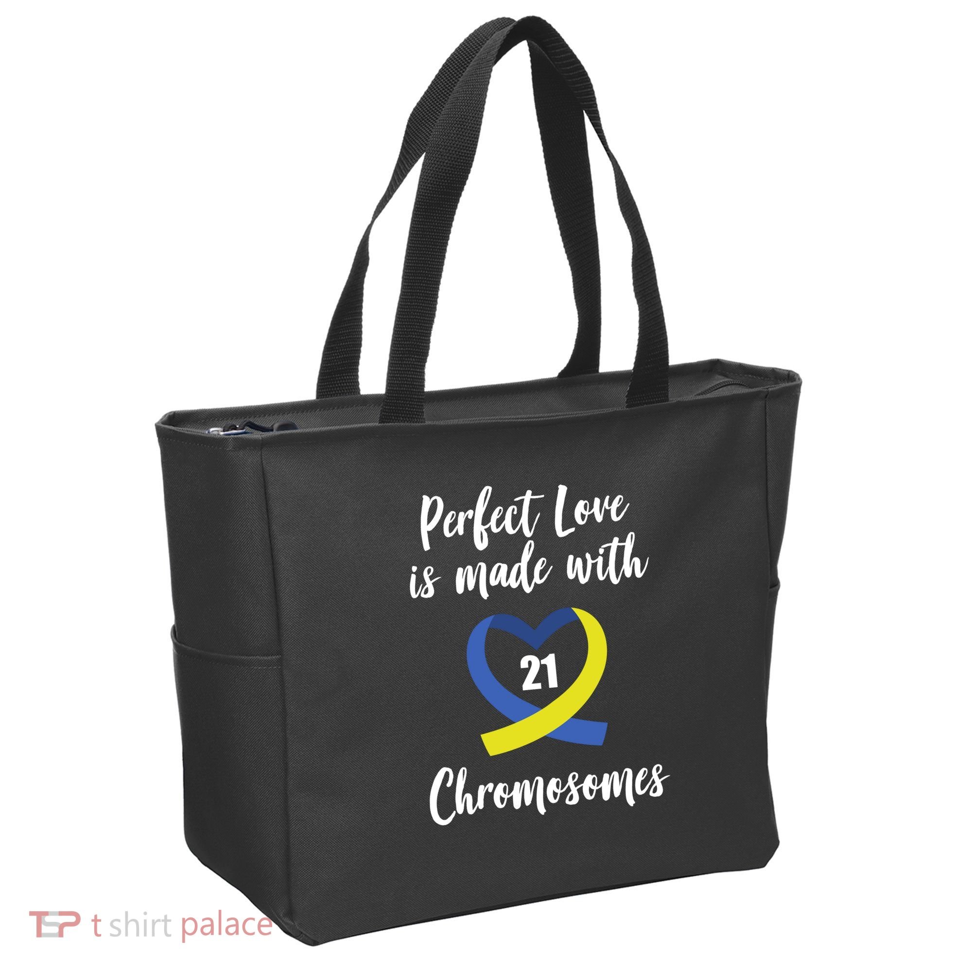 Perfect Love Is Made With 21 Chromosomes Down Syndrome Tote Bag