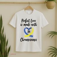 Perfect Love Is Made With 21 Chromosomes Down Syndrome T-Shirt thumb 2