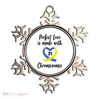 Perfect Love Is Made With 21 Chromosomes Down Syndrome Ornament thumb 0