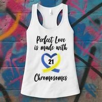 Perfect Love Is Made With 21 Chromosomes Down Syndrome Women's Tank Top thumb 3