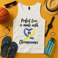 Perfect Love Is Made With 21 Chromosomes Down Syndrome Tank Top thumb 4