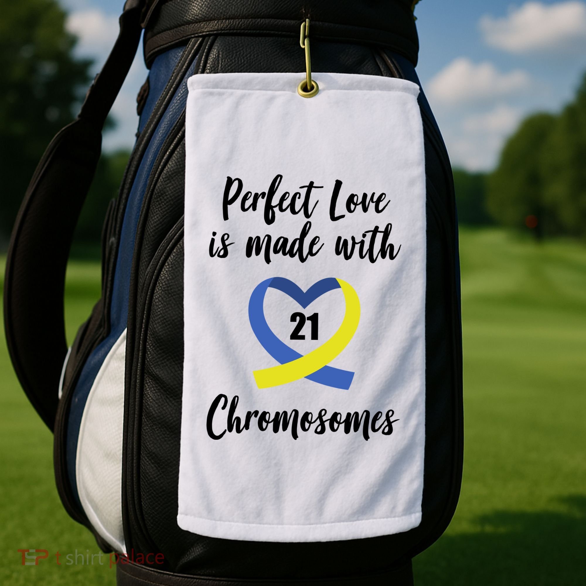 Perfect Love Is Made With 21 Chromosomes Down Syndrome Golf Towel