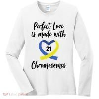 Perfect Love Is Made With 21 Chromosomes Down Syndrome Women's Long Sleeve Shirt thumb 0