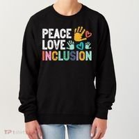Peace Love Inclusion For A Sped Teacher Women's Sweatshirt thumb 0