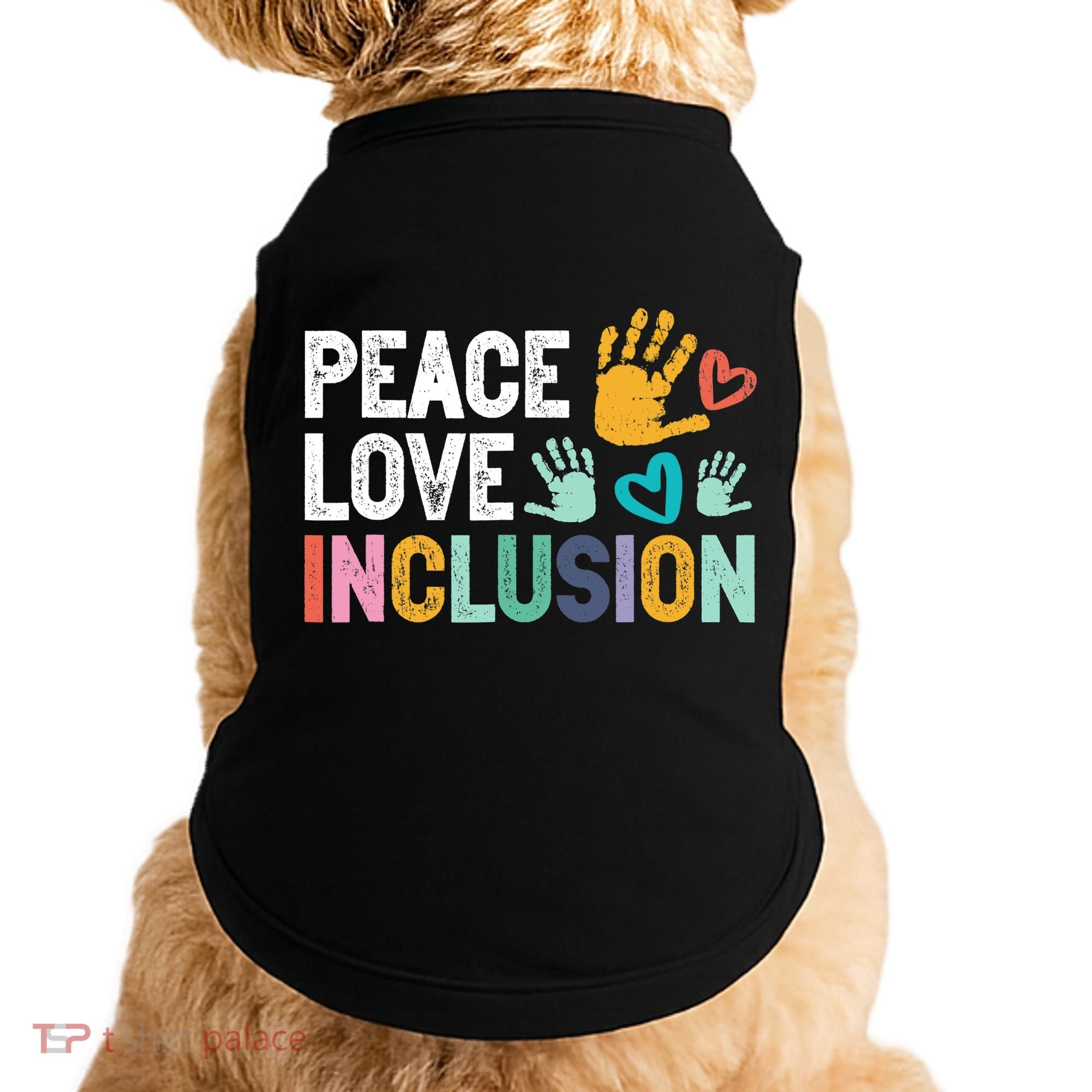 Peace Love Inclusion For A Sped Teacher Doggie Tank