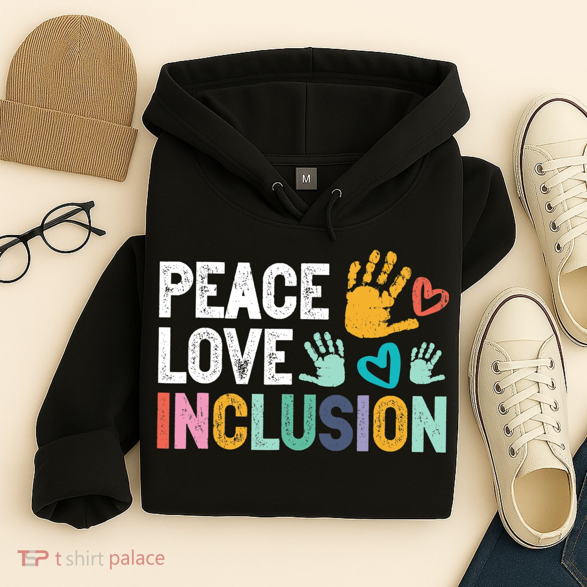 Peace Love Inclusion For A Sped Teacher Hoodie